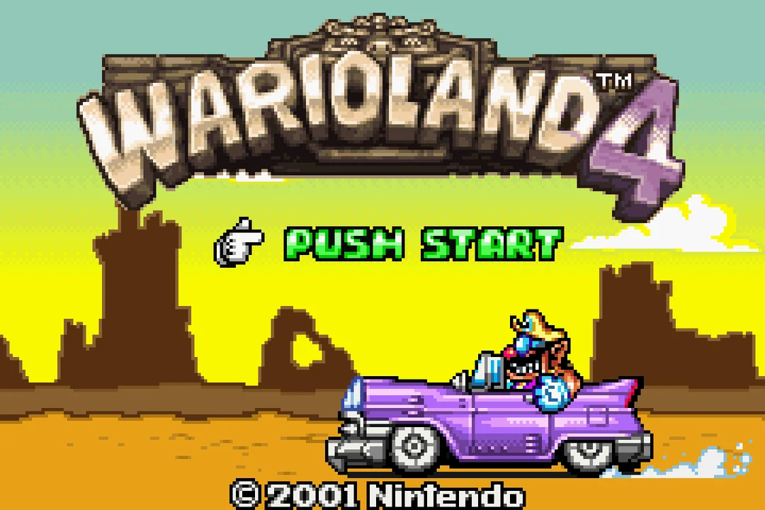 Wario Land 4 — титульный экран