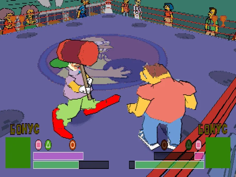 The Simpsons Wrestling — кадр из игры