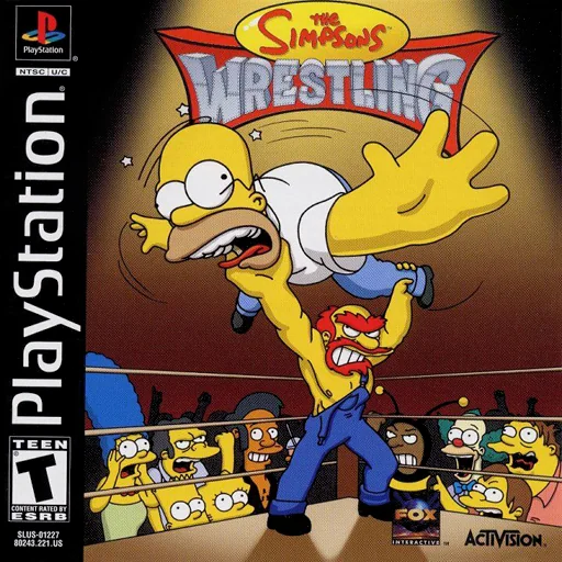 Обложка игры The Simpsons Wrestling