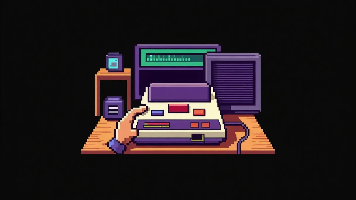 игровая комната с Neo Geo Pocket и игроком