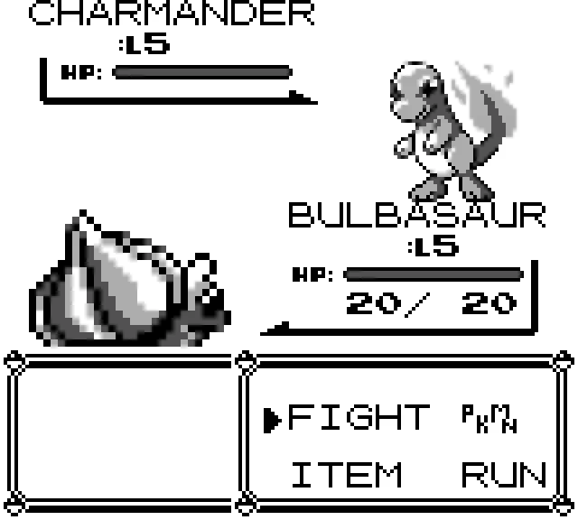 Кадр из игры Pokémon Red